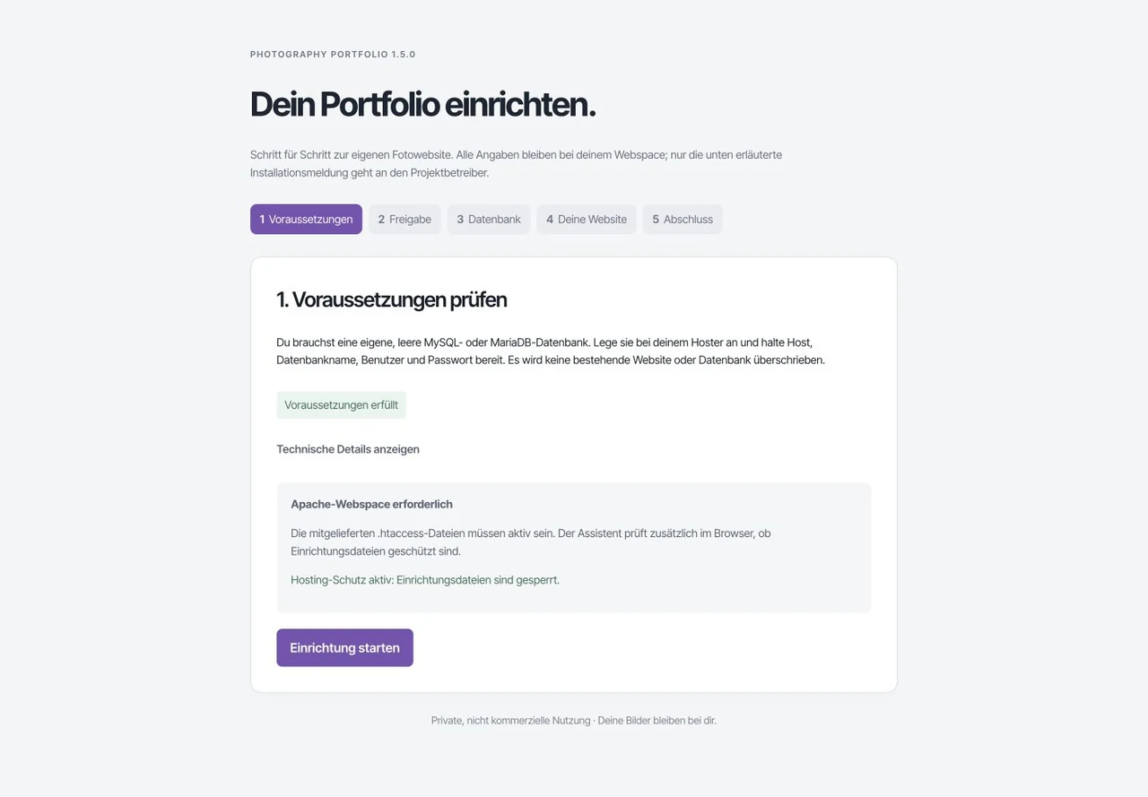 Guided web installer